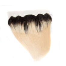 Load image into Gallery viewer, Lace Frontal Color 1b 613 Straight Brazilian Remy Human Hair - Ross Pretty Hair Official