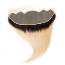 Load image into Gallery viewer, Lace Frontal Color 1b 613 Straight Brazilian Remy Human Hair - Ross Pretty Hair Official