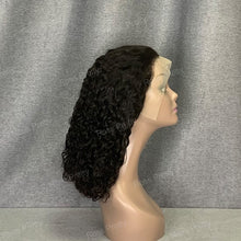 Load image into Gallery viewer, Water Wave Bob Wig 13x4 Lace Front Natural Black Curl Bob Wig