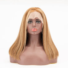 Load image into Gallery viewer, 4/4/27 Color 13×4 Lace Front Wigs Bob Straight Ombre Hair Virgin Human Wig