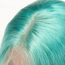 Load image into Gallery viewer, Dusty Blue Color 13×4 Lace Front Wigs Bob Straight Virgin Human Wig