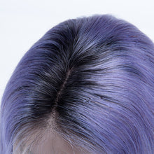 Load image into Gallery viewer, 1b Roots with Periwinkle Color Bob Wigs Lace Front Bob