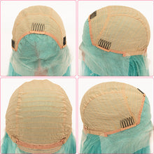 Load image into Gallery viewer, Dusty Blue Color 13×4 Lace Front Wigs Bob Straight Virgin Human Wig