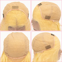 Load image into Gallery viewer, Lemon Green Color Hair Bob Straight 13×4 Lace Front Wigs