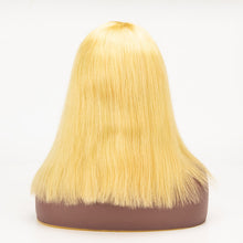 Load image into Gallery viewer, Lemon Green Color Hair Bob Straight 13×4 Lace Front Wigs