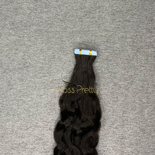 Load image into Gallery viewer, #1b Natural Wave Tape In Human Hair Extensions 20 Pieces/ Pack