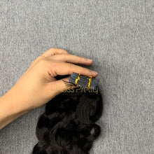 Load image into Gallery viewer, #1b Natural Wave Tape In Human Hair Extensions 20 Pieces/ Pack