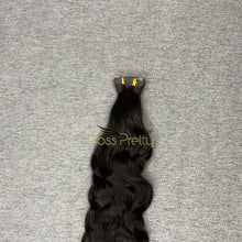Load image into Gallery viewer, #1b Natural Wave Tape In Human Hair Extensions 20 Pieces/ Pack