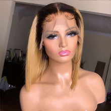 Load image into Gallery viewer, Ombre Honey Blonde Straight Hair 13×4 Lace Bob Wigs