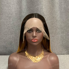 Load image into Gallery viewer, #1b-4-27 Ombre Color T Part Lace Bob Wig 10 Inch