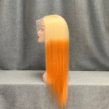Load image into Gallery viewer, 613-Orange Ombre Color Wig 16 Inch Straight Human Hair Wig