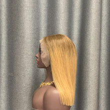 Load image into Gallery viewer, T4-27 Ombre Colored Human Hair Bob Wig 13x4 Lace Front 10-16 Inch