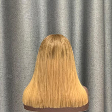 Load image into Gallery viewer, T4-27 Ombre Colored Human Hair Bob Wig 13x4 Lace Front 10-16 Inch