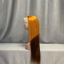 Load image into Gallery viewer, Ombre Wig 13x4 Lace Front Straight Virgin Human Hair Golden/#4 Color