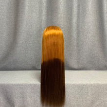 Load image into Gallery viewer, Ombre Wig 13x4 Lace Front Straight Virgin Human Hair Golden/#4 Color