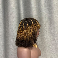 Load image into Gallery viewer, Double Drawn Hair Pixie Curly Glueless Wig With Bang 30#4# Color