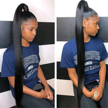 Load image into Gallery viewer, Drawstring Ponytail Virgin Hair Wrap Around Weight 100 Grams