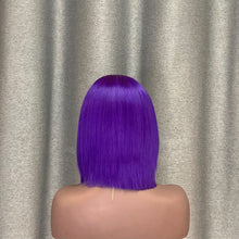 Load image into Gallery viewer, purple wig 13x4 lace front bob wig