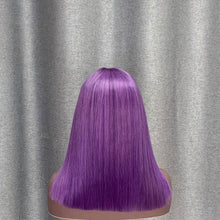 Load image into Gallery viewer, Light Purple Human Hair Bob Wig 13x4 Lace Front 10-16 Inch