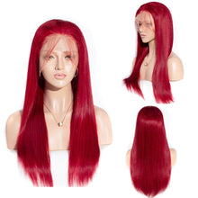 Load image into Gallery viewer, Red 13×6 Lace Front Wig Straight