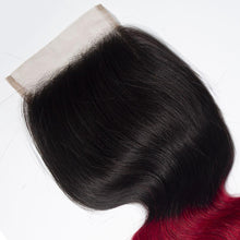 Load image into Gallery viewer, Ross Pretty Lace Closure body wave 1b red Human Hair Product swiss lace - Ross Pretty Hair Official