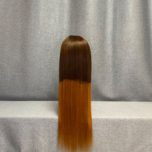 Load image into Gallery viewer, #4-Golden Colored Straight Human Hair Lace Front Wig 18-24 Inch Available