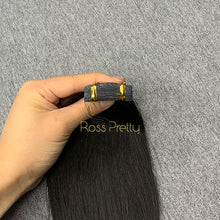 Load image into Gallery viewer, Tape In Human Hair Extensions Straight Natural Black #1b 20 PCS/ Pack
