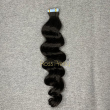 Load image into Gallery viewer, #1b Loose Deep Tape In Human Hair Extensions 20 Pieces/ Pack