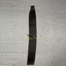 Load image into Gallery viewer, Tape In Human Hair Extensions Straight Natural Black #1b 20 PCS/ Pack