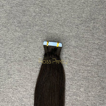 Load image into Gallery viewer, Tape In Human Hair Extensions Straight Natural Black #1b 20 PCS/ Pack