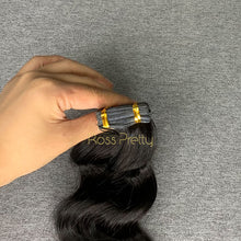 Load image into Gallery viewer, #1b Loose Deep Tape In Human Hair Extensions 20 Pieces/ Pack