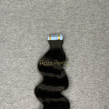 Load image into Gallery viewer, #1b Loose Deep Tape In Human Hair Extensions 20 Pieces/ Pack