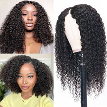 Load image into Gallery viewer, Brazilian Curly Wave Human Hair V Part Wigs 150% Density