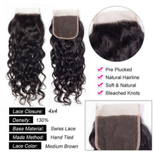 Load image into Gallery viewer, Water Wave Lace Closure Hair Weave Wet And Wavy Closure Extensions - Ross Pretty Hair Official