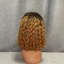Load image into Gallery viewer, #1b-30 Water Wave Bob Wig Ombre Hair Lace Frontal Bob Wig