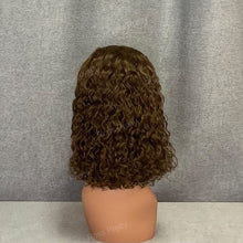 Load image into Gallery viewer, #4 Brown Bob Wig Water Wave Hair 12 Inch Lace Front Bob Wig