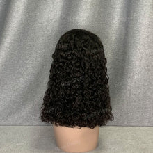 Load image into Gallery viewer, Water Wave Bob Wig 13x4 Lace Front Natural Black Curl Bob Wig