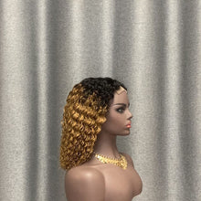 Load image into Gallery viewer, 1b/30 Bob Wig Water Wave 4x4 Lace Closure Wig