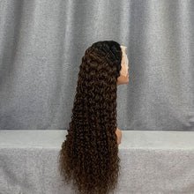 Load image into Gallery viewer, Ombre Wig Water Wave 26 Inch Dark Brown Wig