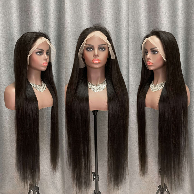 Straight Hair 13×4 Transparent Lace Front Wigs Human Hair Wigs