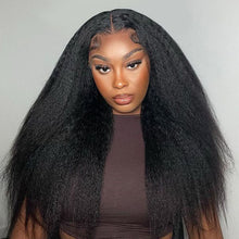 Load image into Gallery viewer, Kinky Straight Hair 13×4 Lace Front Wigs | Pre-made Wig
