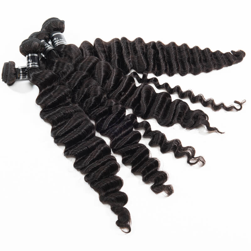 Brazilian Virgin Hair Loose Deep 4 Bundles Weave
