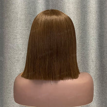 Load image into Gallery viewer, Honey Blonde Skunk Stripe Straight Bob Wig 2x6 Wig
