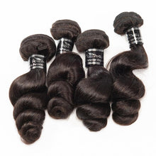 Load image into Gallery viewer, Loose Wave Virgin Hair 4 Bundles With 13x4 Lace Frontal
