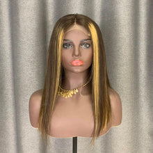 Load image into Gallery viewer, Highlight Bob Wig 4x4 Lace Closure Wig P4/27 Honey Blonde Color

