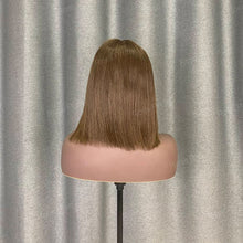 Load image into Gallery viewer, Kim K Bob Style 2x6 Lace Bob Wig Brown Human Hair
