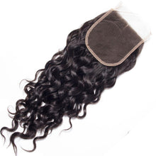 Load image into Gallery viewer, Water Wave Virgin Hair 3 Bundles With 4x4 Closure
