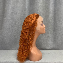 Load image into Gallery viewer, 13x4 Lace Front Wig Ginger Color Water Wave Human Hair Lace Wig
