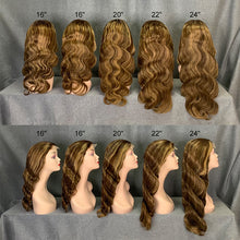 Load image into Gallery viewer, Highlight Wigs Body Wave Hair 4x4 Closure Glueless Wigs Beauty Supply
