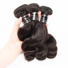 Load image into Gallery viewer, Peruvian Hair Weave Loose Wave Bouncy Virgin Hair Bundles 3PCS
